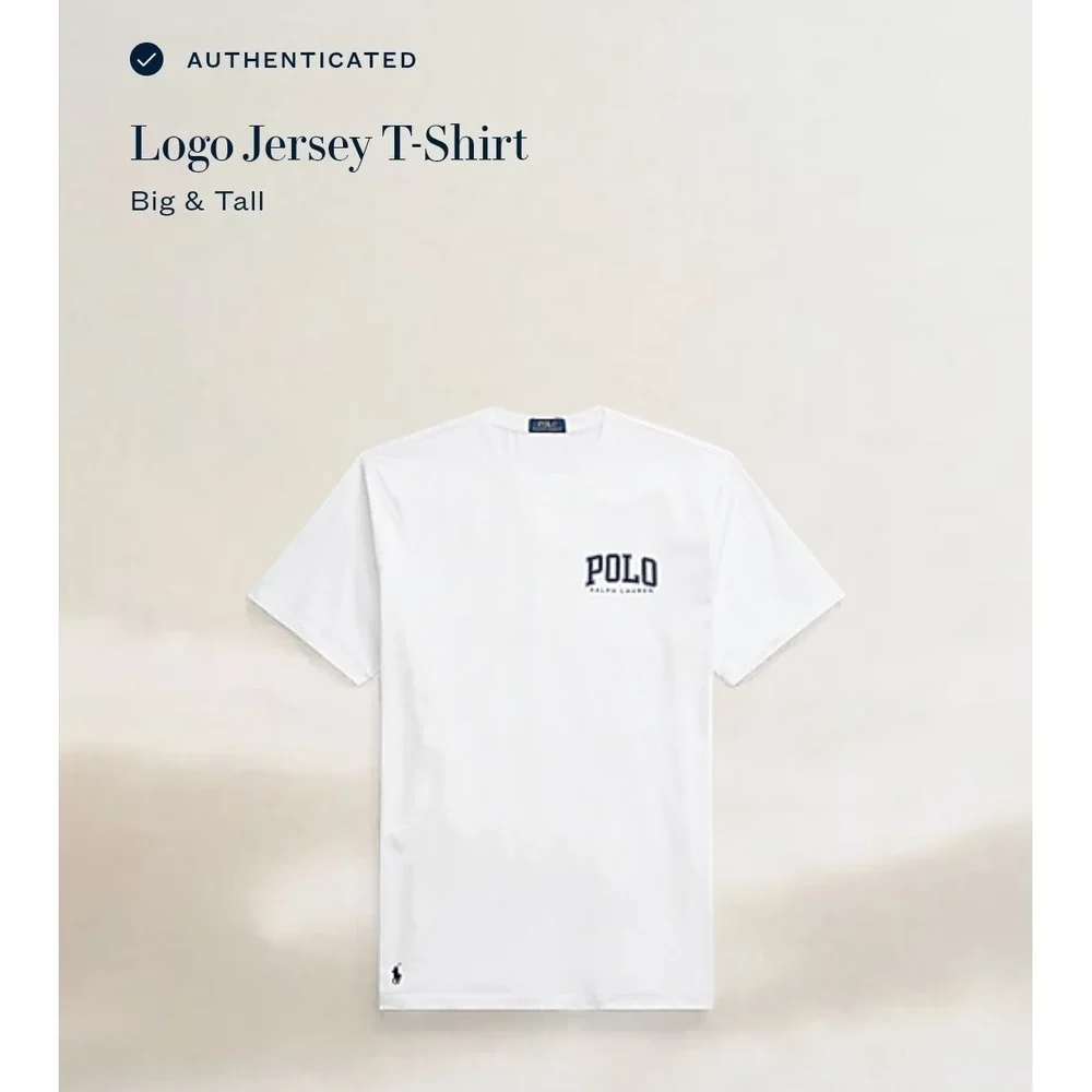 Polo Ralph Lauren White Long Jersey Short Sleeve T-Shirt Men's 4XLT NWT $65